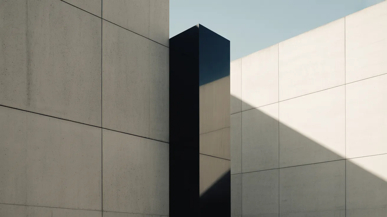 Dramatic Kibbe essence — tall sharp architectural black column
