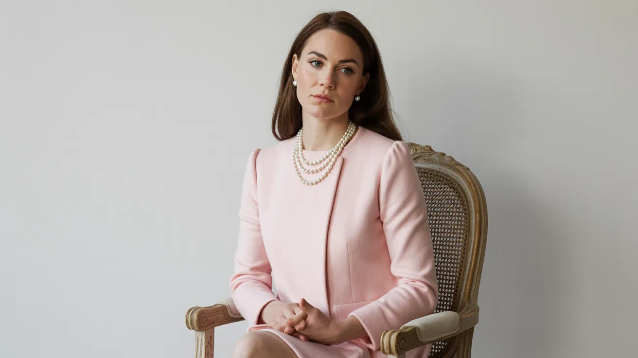 Soft Classic essence — pink cashmere twinset with pearls